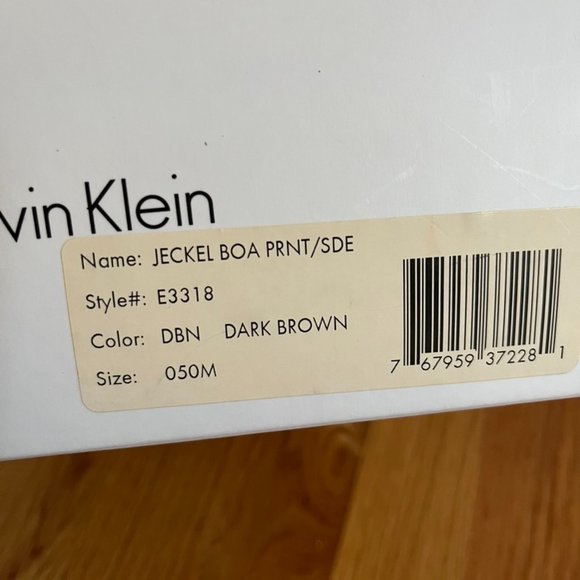 Vintage Calvin Klein Jeckel Boa Print Heeled Mary Jane Sandal - Picture 14 of 15